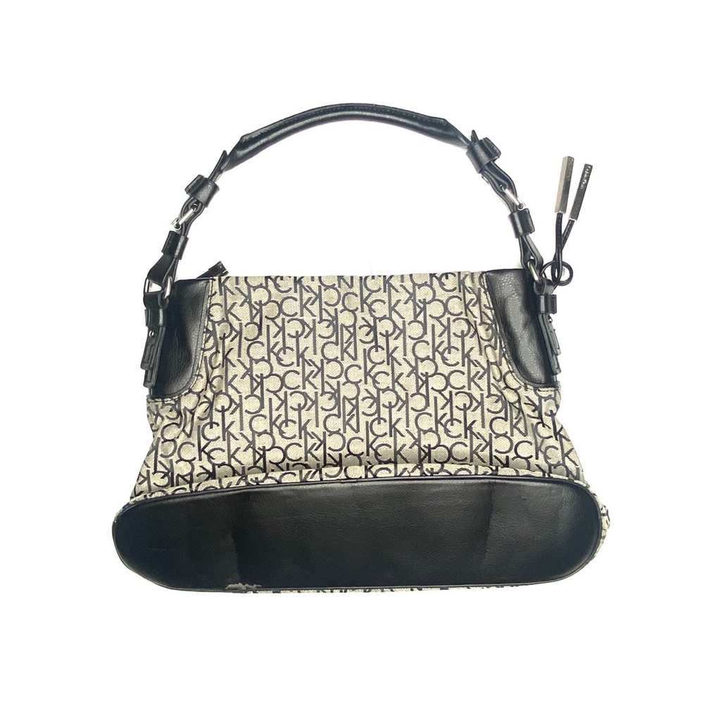 calvin klein monogram jacquard logo shoulder purse - Picture 4 of 4